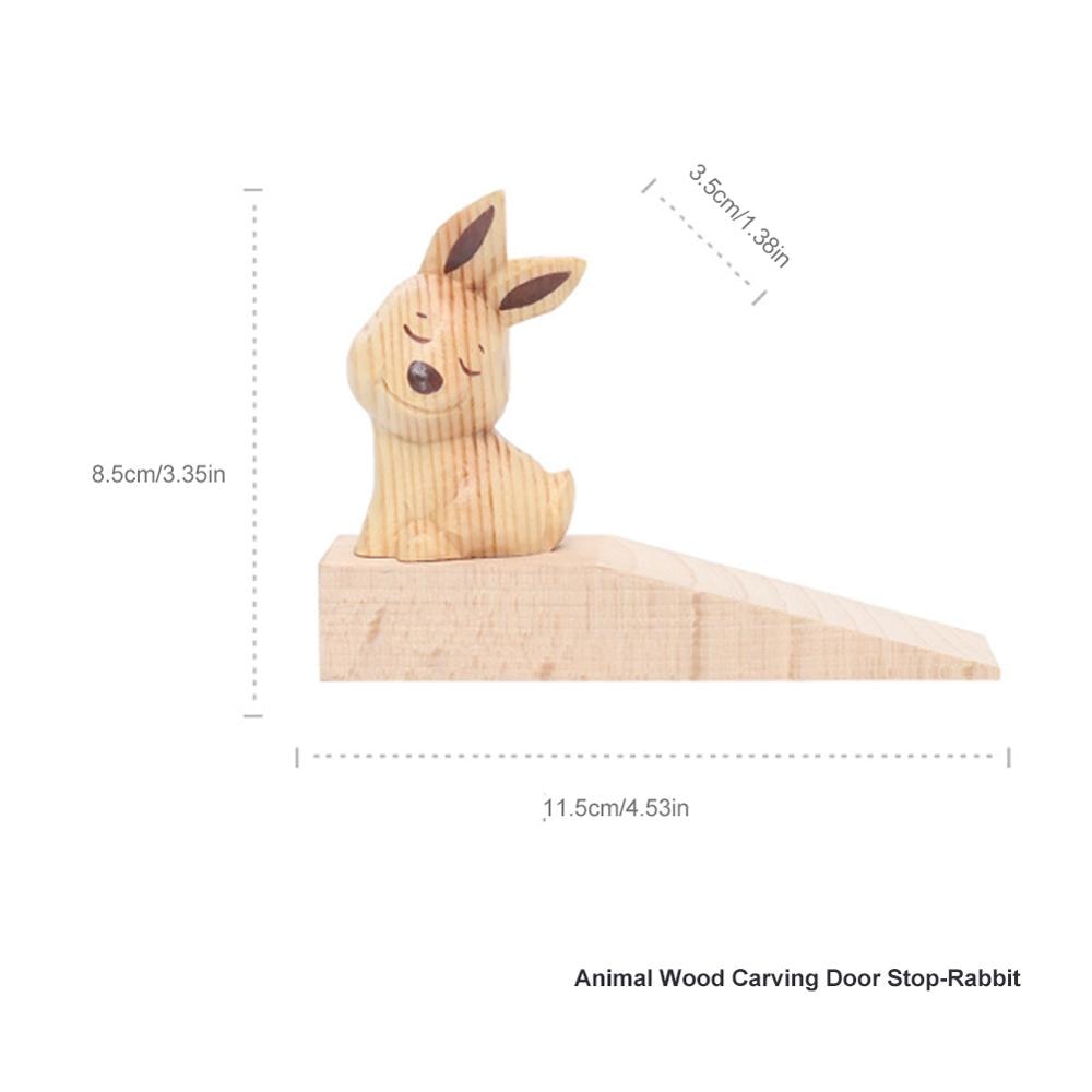 Cute Animal Wooden Door Stopper