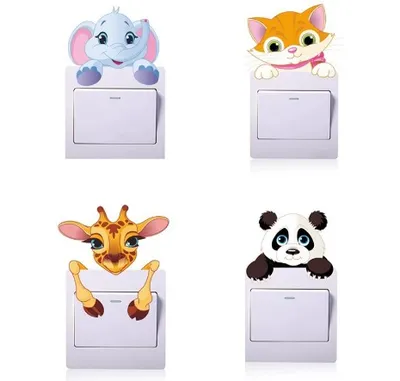 Cute Animals Decal for Light Switch