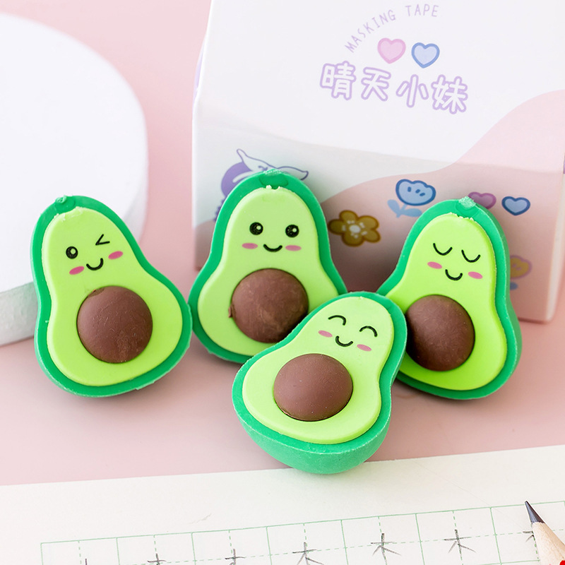 Cute Avocado Eraser Children School Supply