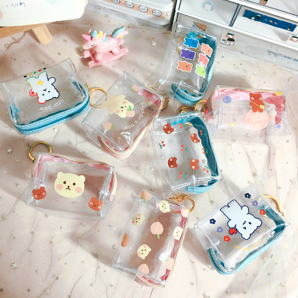 Cute Bear Transparent Coin Purse