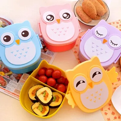 Cute Bento Box Owl Shaped Container