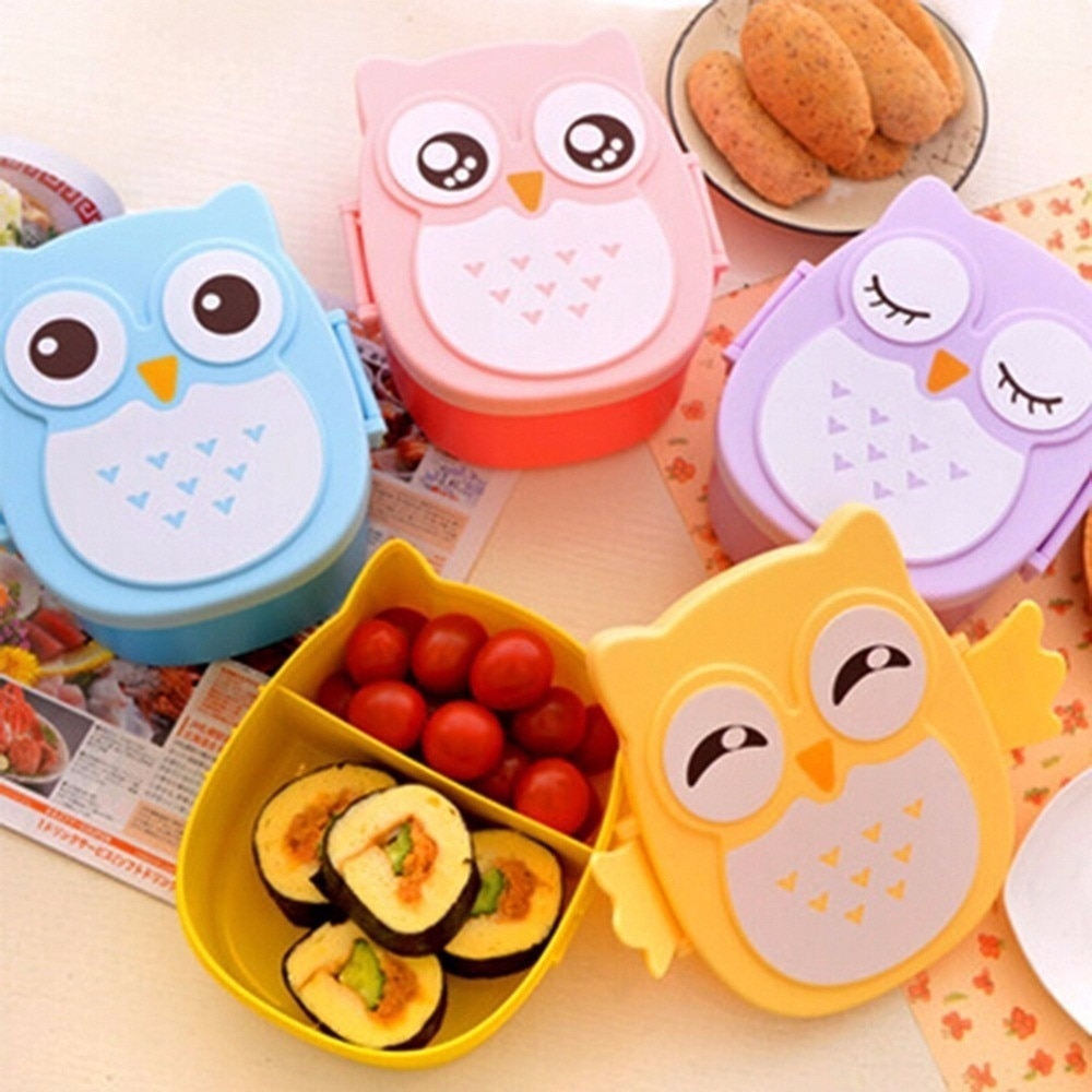 Cute Bento Box Owl Shaped Container
