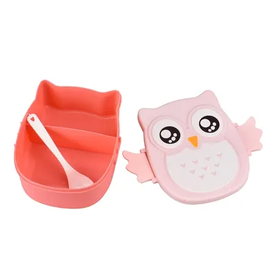 Cute Bento Box Owl Shaped Container