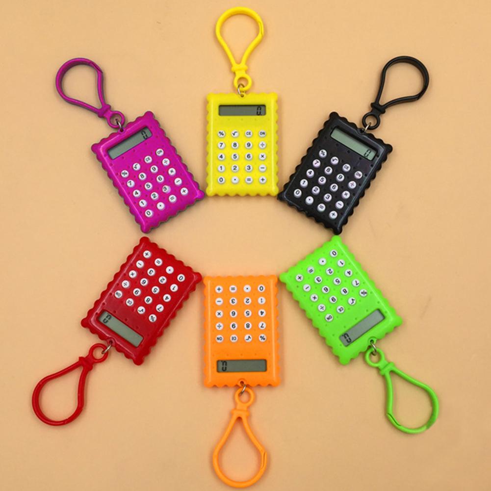 Cute Biscuit Mini Calculator Keychain