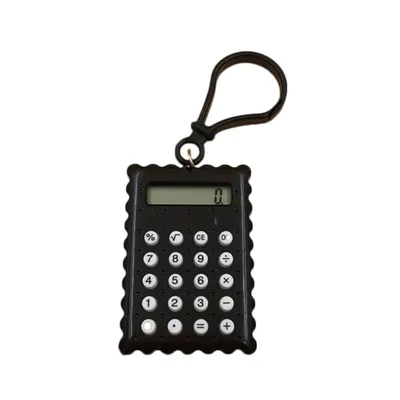 Cute Biscuit Mini Calculator Keychain