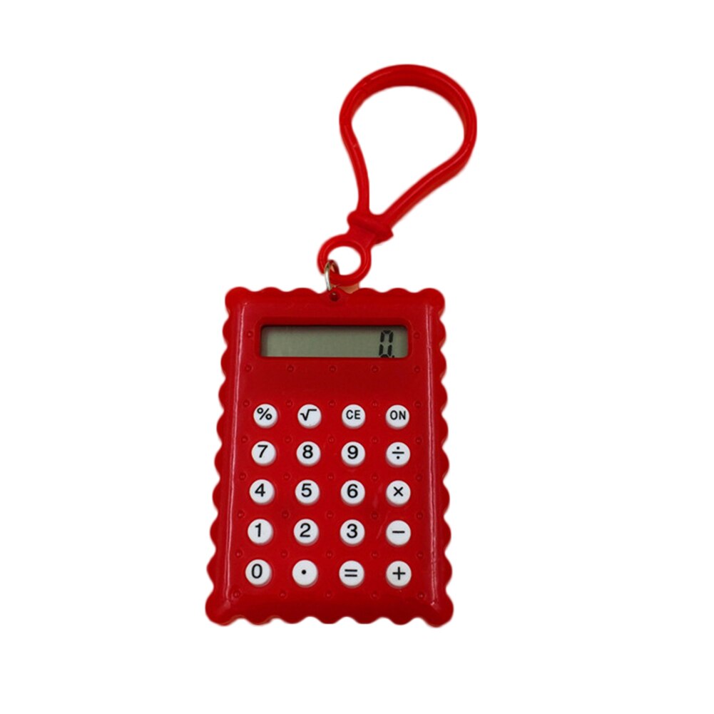 Cute Biscuit Mini Calculator Keychain