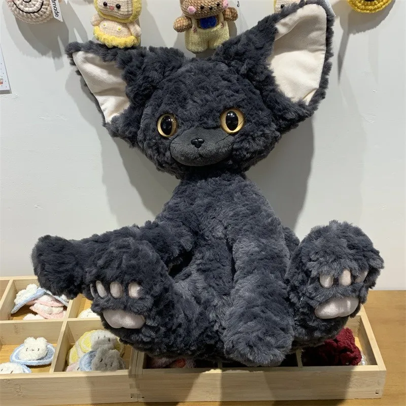 Cute Black Cat Plush Toy Throw Pillow Khaki Curly KUKI Black Cat Long Hair Doll Stuffed Animals Festive Gifts For Kids Cute Black Cat Plush Toy Throw Pillow Khaki Curly KUKI Black Cat Long Hair Doll Stuffed Animals Festive Gifts For Kids