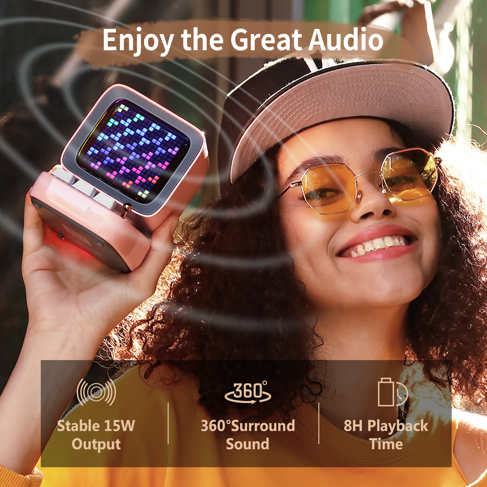 Cute Bluetooth Retro Pixel Art Speaker