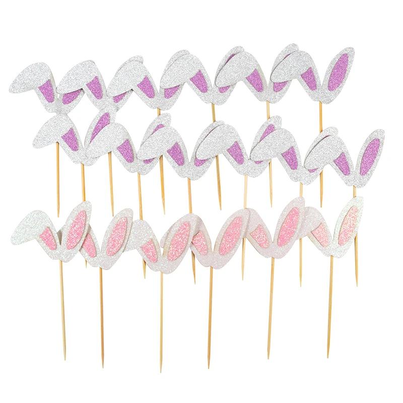 Cute Bunny Ears Cake Toppers (12/24Pcs) Cute Bunny Ears Cake Toppers (12/24Pcs)