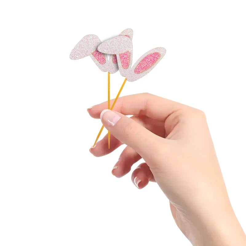 Cute Bunny Ears Cake Toppers (12/24Pcs) Cute Bunny Ears Cake Toppers (12/24Pcs)