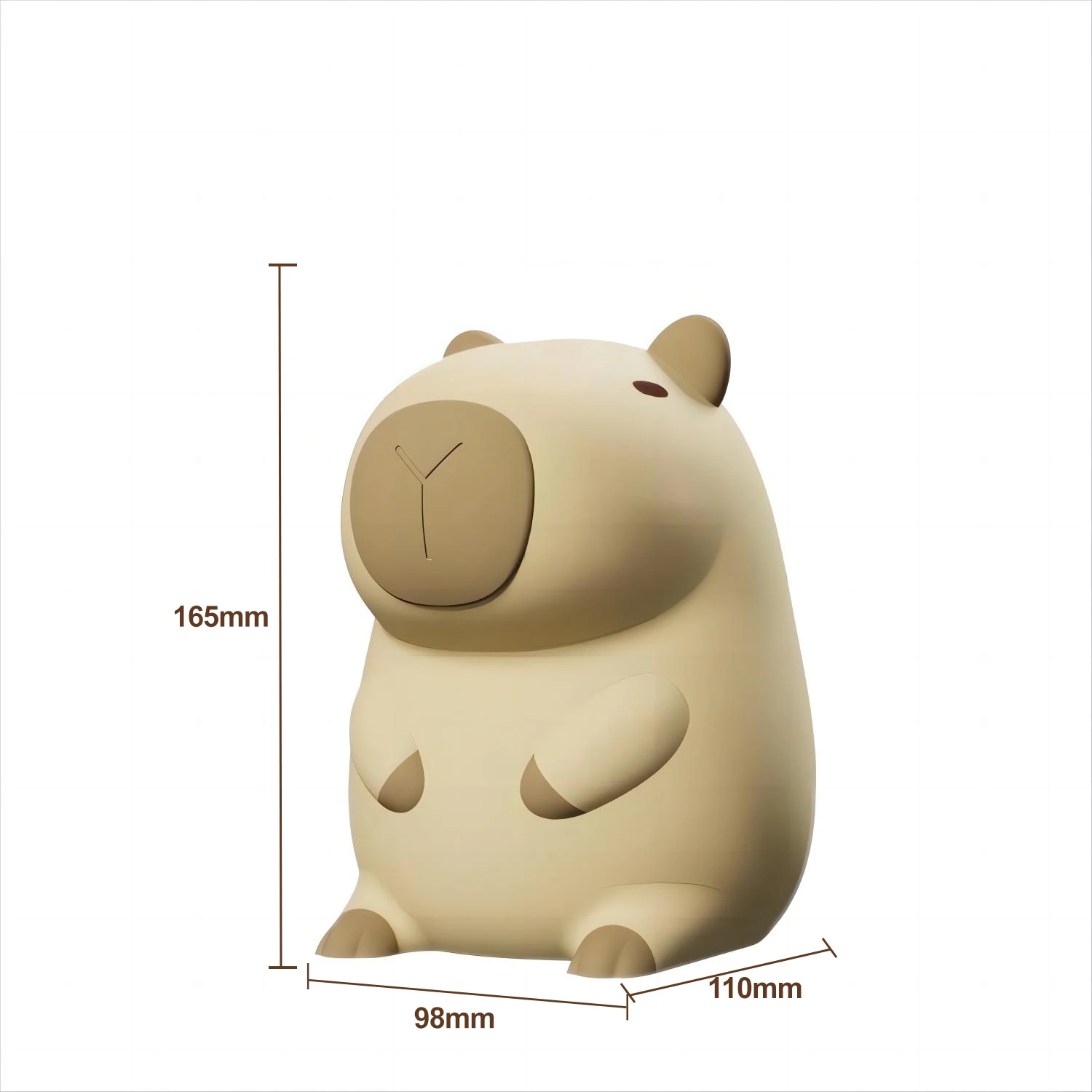 Cute Cartoon Capybara Silicone Night Light USB Rechargeable Timing Dimming Sleep Night Lamp for Children's Room Decor Cute Cartoon Capybara Silicone Night Light USB Rechargeable Timing Dimming Sleep Night Lamp for Children's Room Decor