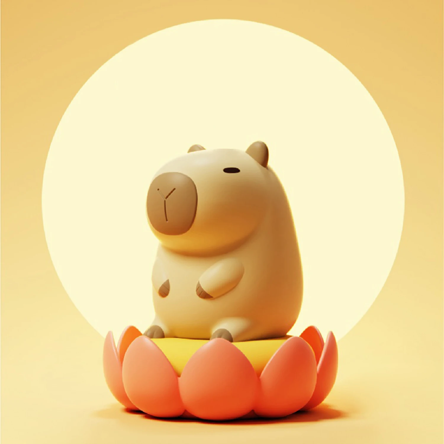 Cute Cartoon Capybara Silicone Night Light USB Rechargeable Timing Dimming Sleep Night Lamp for Children's Room Decor Cute Cartoon Capybara Silicone Night Light USB Rechargeable Timing Dimming Sleep Night Lamp for Children's Room Decor