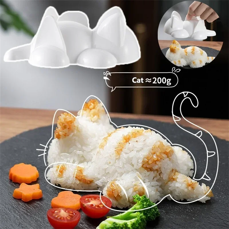 Cute Cartoon Cat Mold DIY Rice Ball Sushi Molds Kids Rice Mashed Potato Pumpkin Mash Baking Supplies Kitchen Accessorie Cute Cartoon Cat Mold DIY Rice Ball Sushi Molds Kids Rice Mashed Potato Pumpkin Mash Baking Supplies Kitchen Accessorie