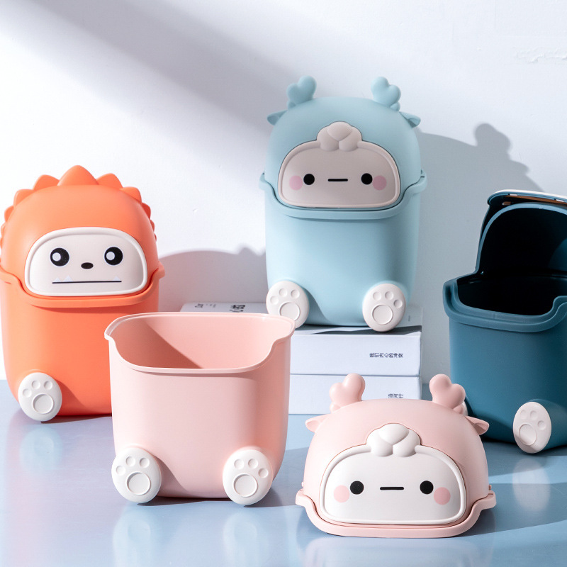 Cute Cartoon Desktop Trash Bin