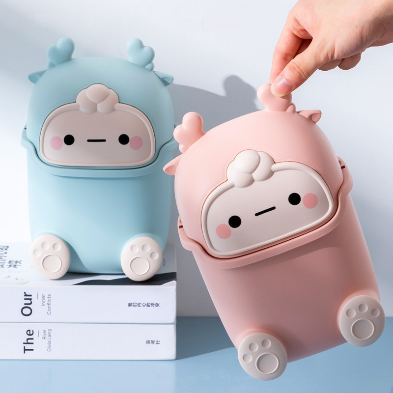 Cute Cartoon Desktop Trash Bin