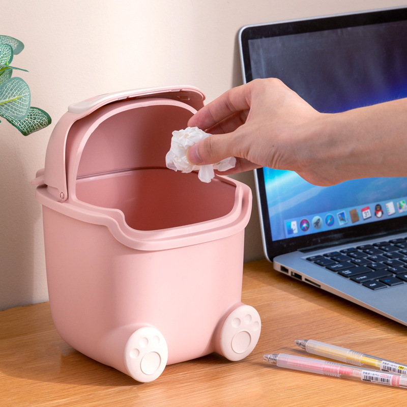 Cute Cartoon Desktop Trash Bin