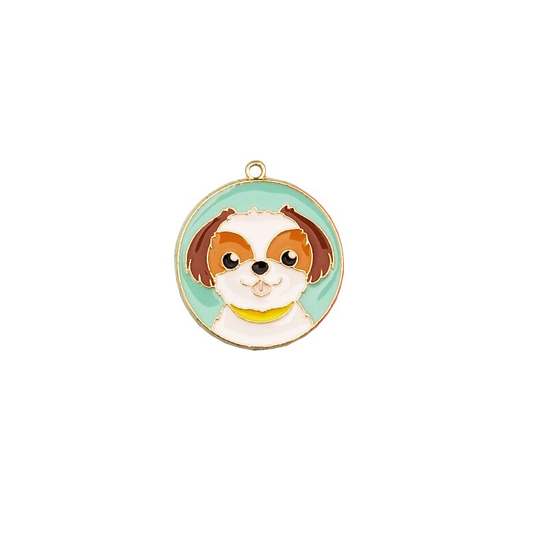 Cute Cartoon Metal Dog Collar Charms (10pcs)