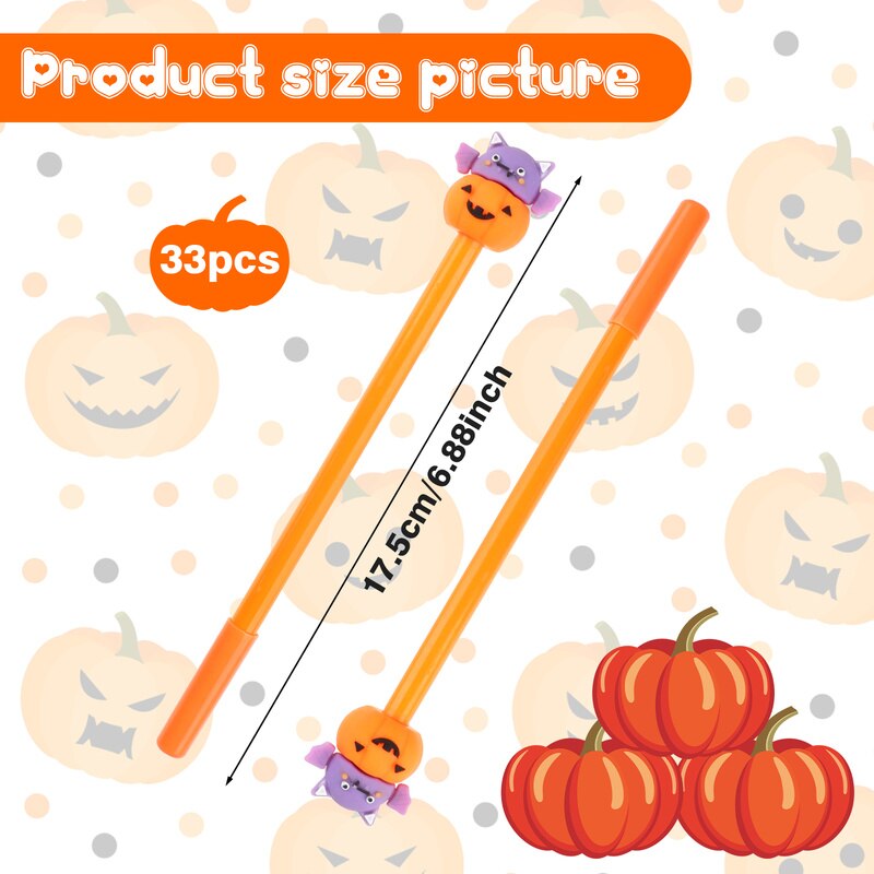 Cute Cartoon Pumpkin Halloween Pens (20 pcs)