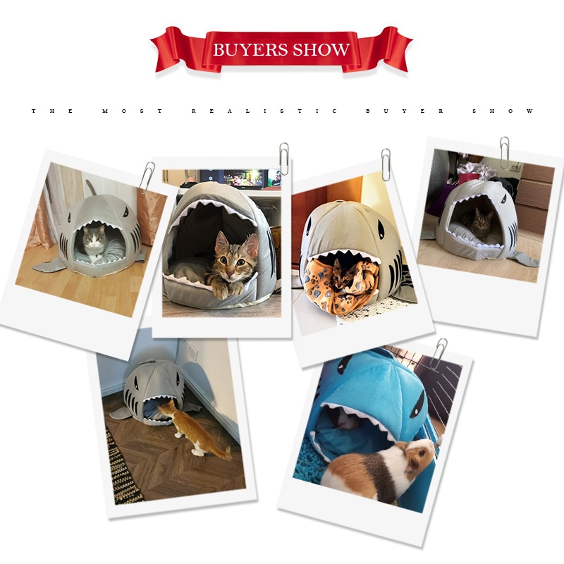 Cute Cat Bed Shark Cat Cushion Cute Cat Bed Shark Cat Cushion