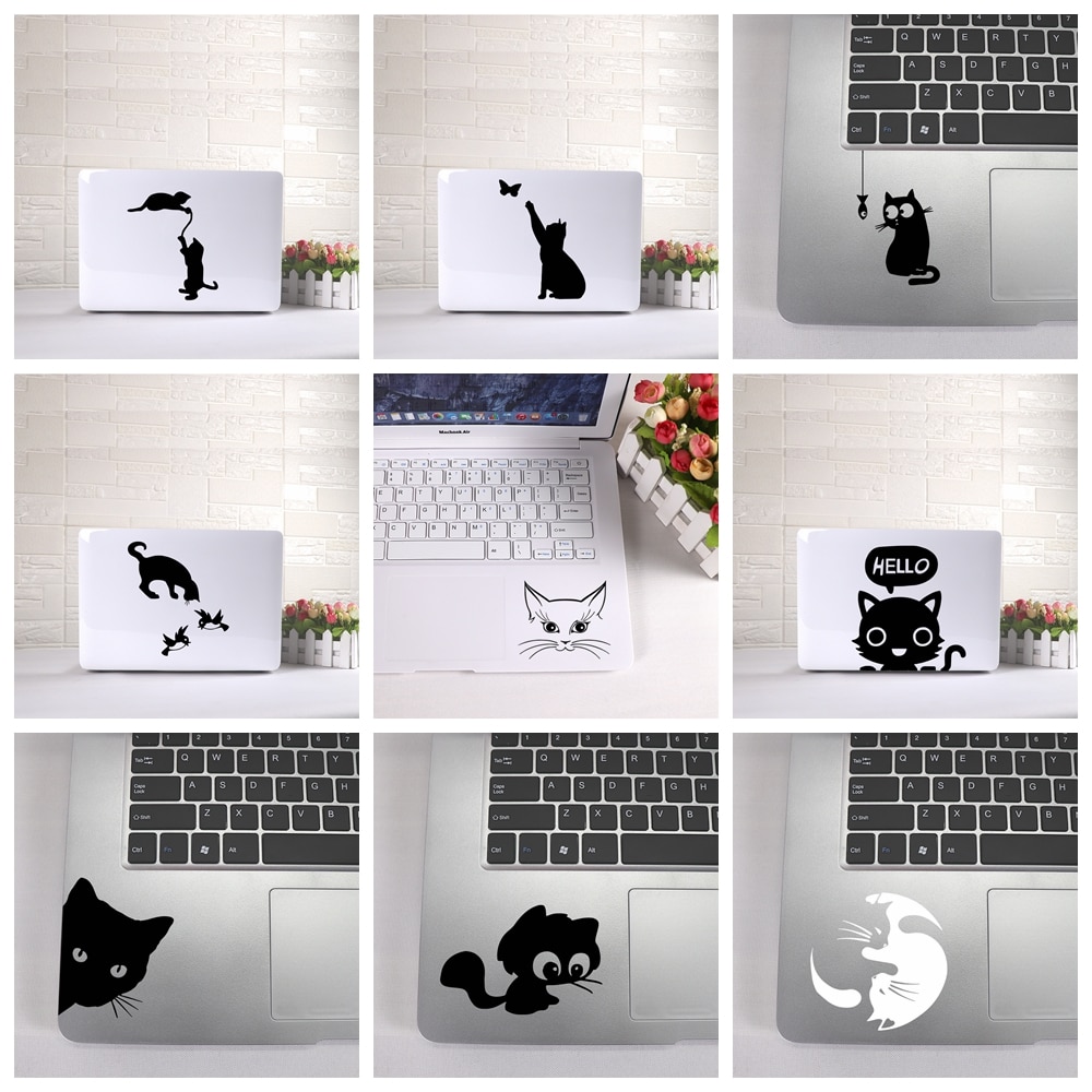 Cute Cat Laptop Sticker Design Cute Cat Laptop Sticker Design