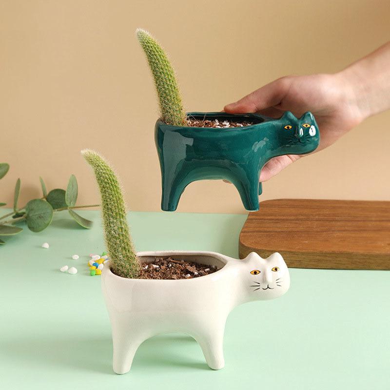 Cute Ceramic Cat Plant Pot Cute Ceramic Cat Plant Pot
