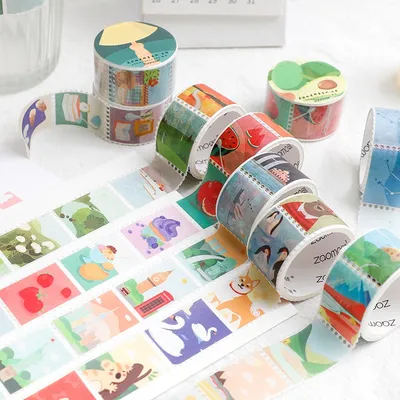 Cute Character Stamp Washi Tape