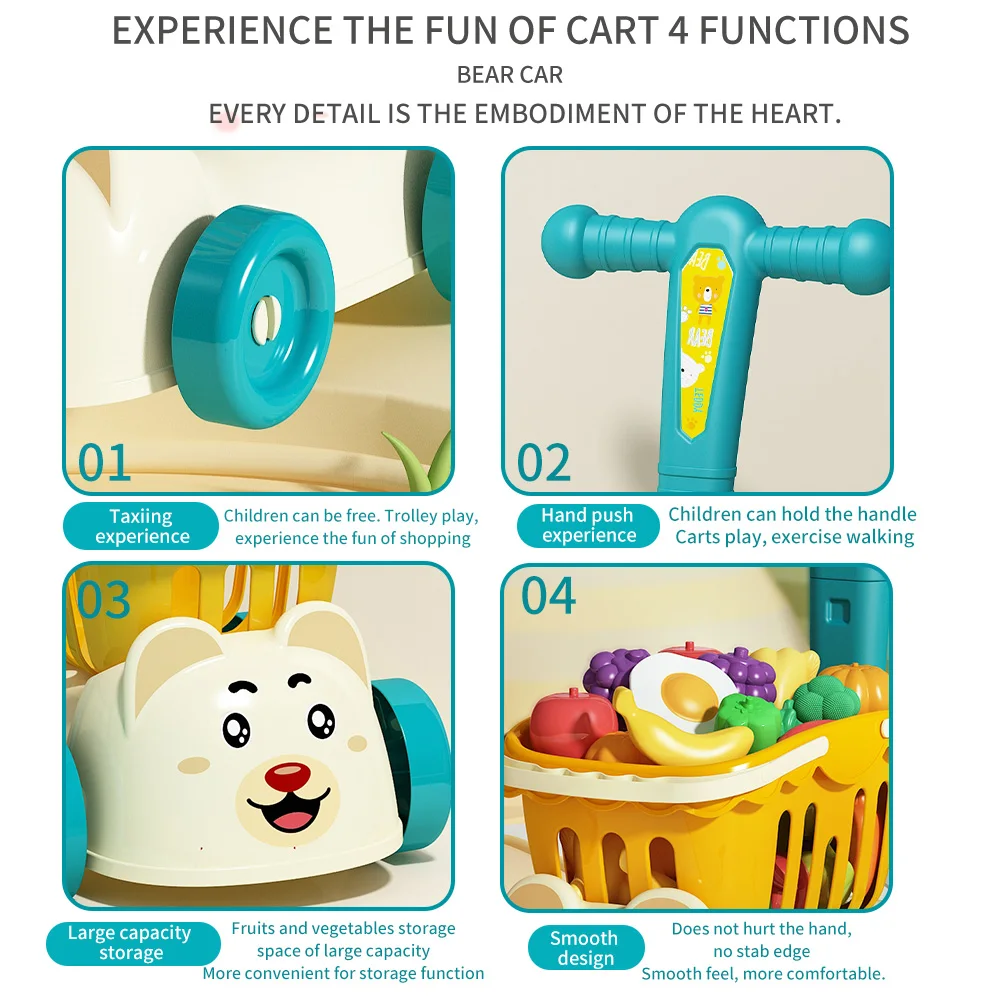 Cute Childrens Toy Shopping Trolley