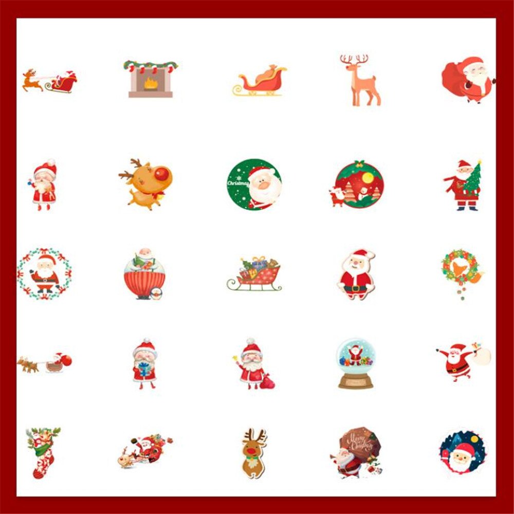 Cute Christmas Stickers Decoration 50pcs/set Cute Christmas Stickers Decoration 50pcs/set