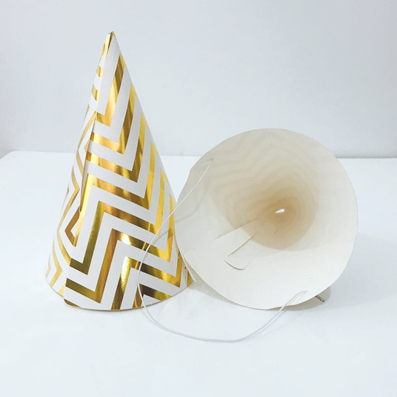 Cute Cone Party Hats with Rope (10Pcs)
