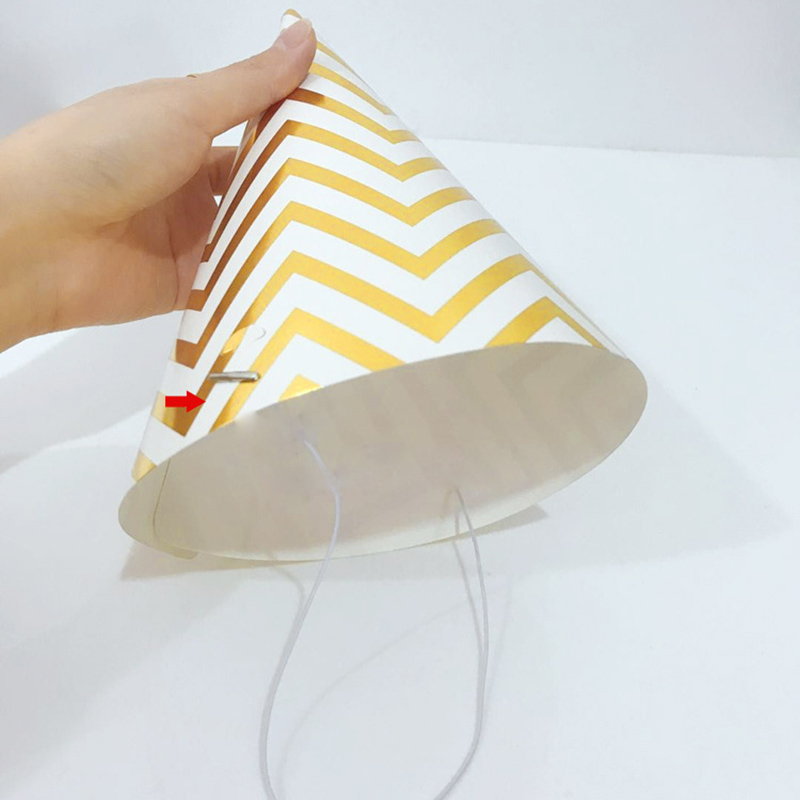 Cute Cone Party Hats with Rope (10Pcs)