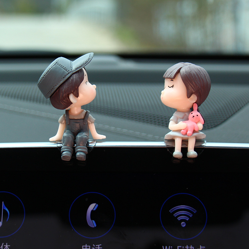 Cute Couple Car Dashboard Ornament