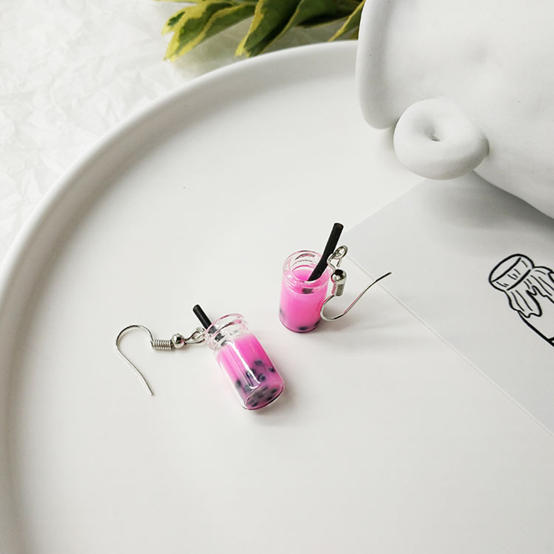 Cute Dangle Bubble Tea Earrings Cute Dangle Bubble Tea Earrings