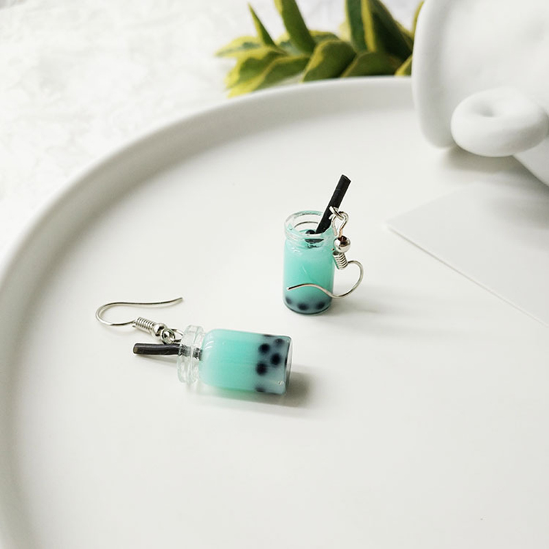 Cute Dangle Bubble Tea Earrings Cute Dangle Bubble Tea Earrings