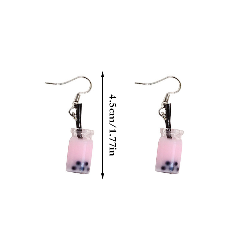 Cute Dangle Bubble Tea Earrings Cute Dangle Bubble Tea Earrings