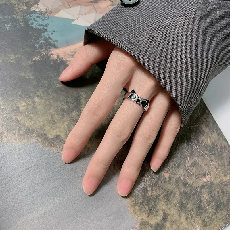 Cute Enamel Color Adjustable Panda Ring Cute Enamel Color Adjustable Panda Ring