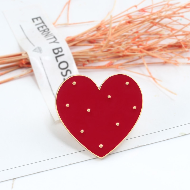Cute Enamel Heart Brooch Pin (2 pcs) Cute Enamel Heart Brooch Pin (2 pcs)