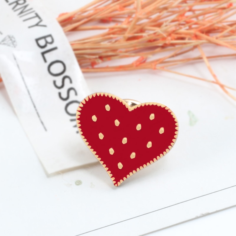 Cute Enamel Heart Brooch Pin (2 pcs) Cute Enamel Heart Brooch Pin (2 pcs)