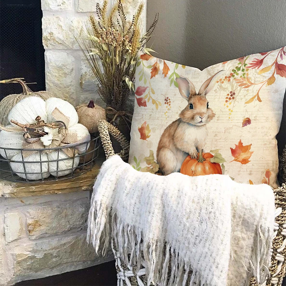 Cute Fall Throw Pillow Covers (1 or 4Pcs) Cute Fall Throw Pillow Covers (1 or 4Pcs)