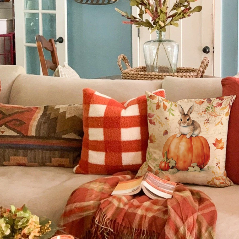 Cute Fall Throw Pillow Covers (1 or 4Pcs) Cute Fall Throw Pillow Covers (1 or 4Pcs)