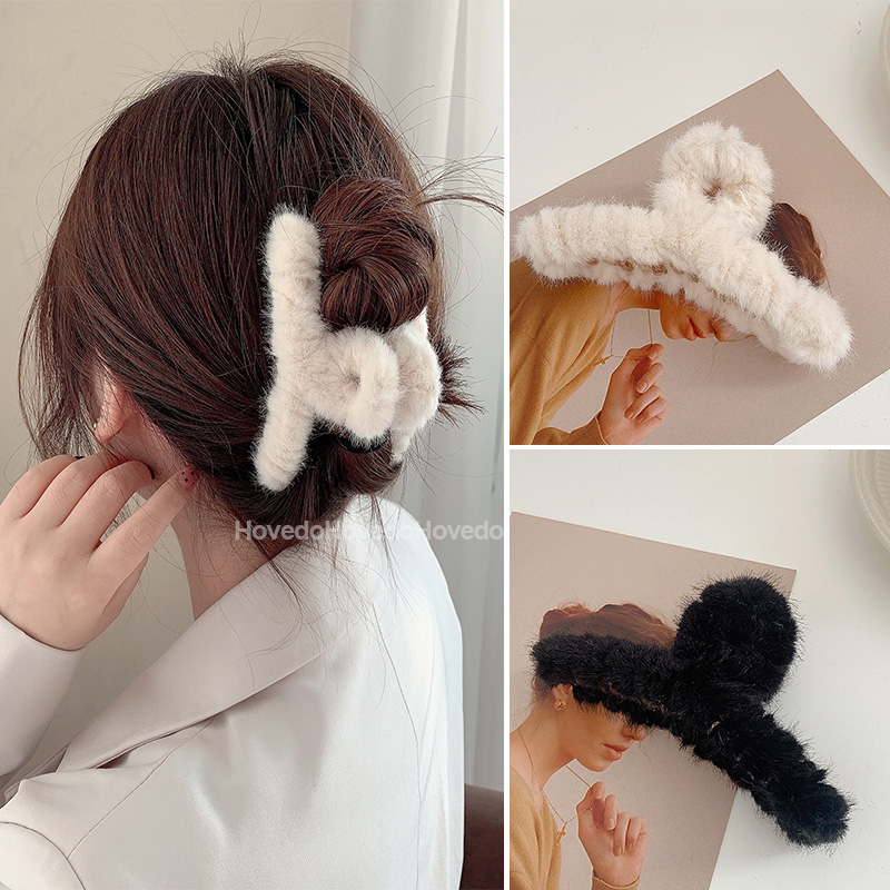 Cute Faux Fur Fluffy Hair Claw