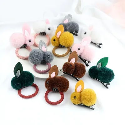 Cute Fluffy Bunny Hair Tie