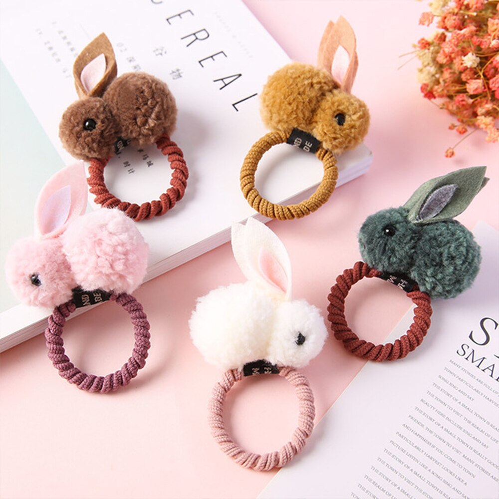 Cute Fluffy Bunny Hair Tie