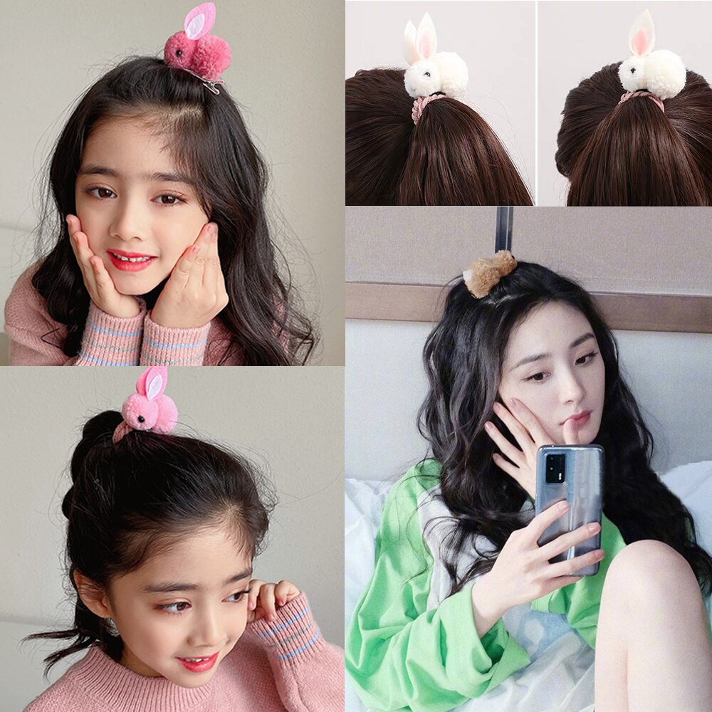 Cute Fluffy Bunny Hair Tie