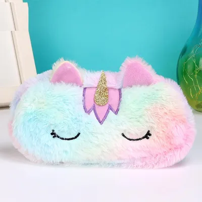Cute Fluffy Unicorn Pencil Case
