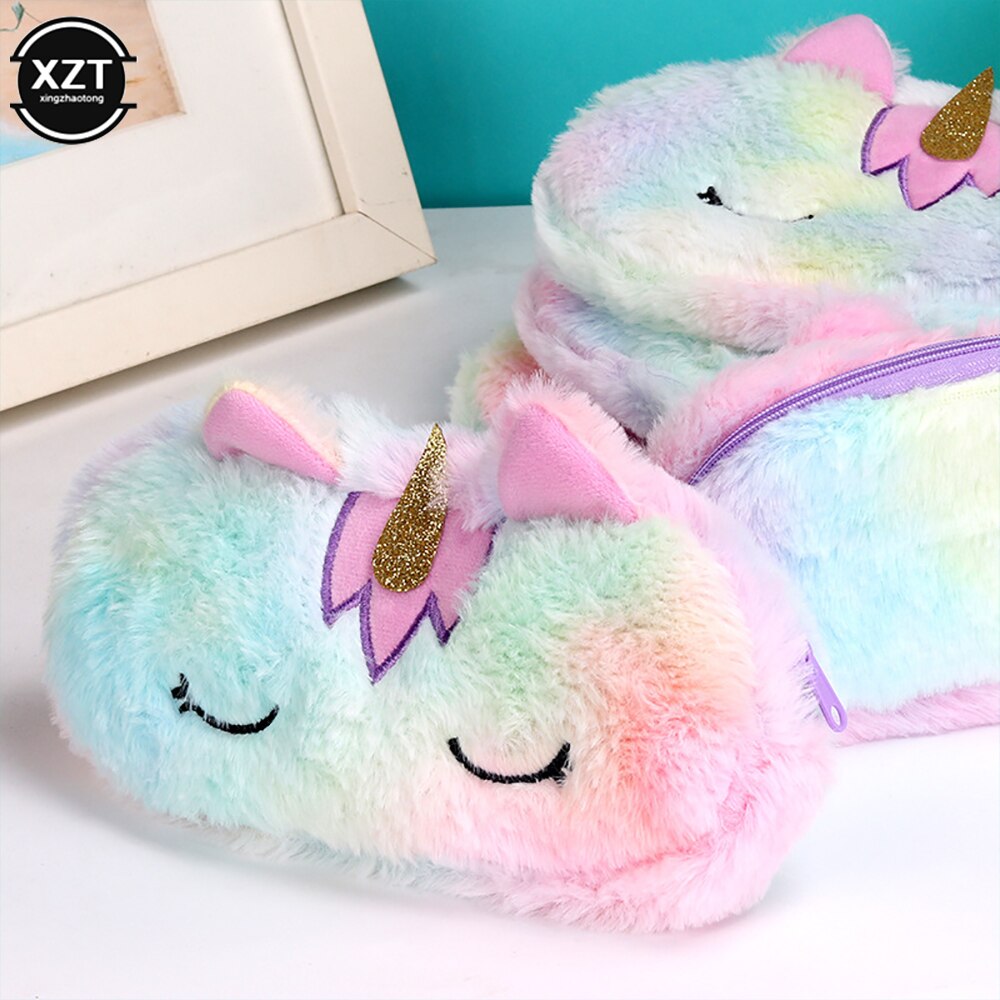 Cute Fluffy Unicorn Pencil Case