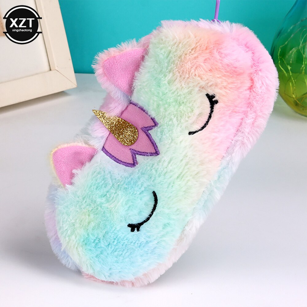Cute Fluffy Unicorn Pencil Case
