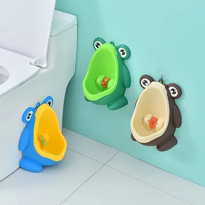 Cute Frog Potty Training Urinal Boy With Fun Aiming Target, Toilet Urinal Trainer, Children Stand Vertical Pee Infant Cute Frog Potty Training Urinal Boy With Fun Aiming Target, Toilet Urinal Trainer, Children Stand Vertical Pee Infant