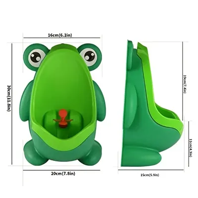 Cute Frog Potty Training Urinal Boy With Fun Aiming Target, Toilet Urinal Trainer, Children Stand Vertical Pee Infant Cute Frog Potty Training Urinal Boy With Fun Aiming Target, Toilet Urinal Trainer, Children Stand Vertical Pee Infant