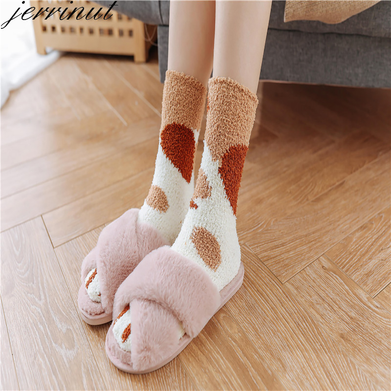 Cute Fuzzy Socks Cat Claw Designs