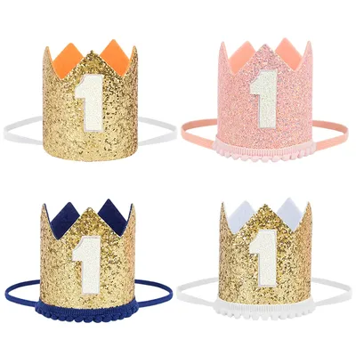 Cute Glittering 1st Birthday Party Hat